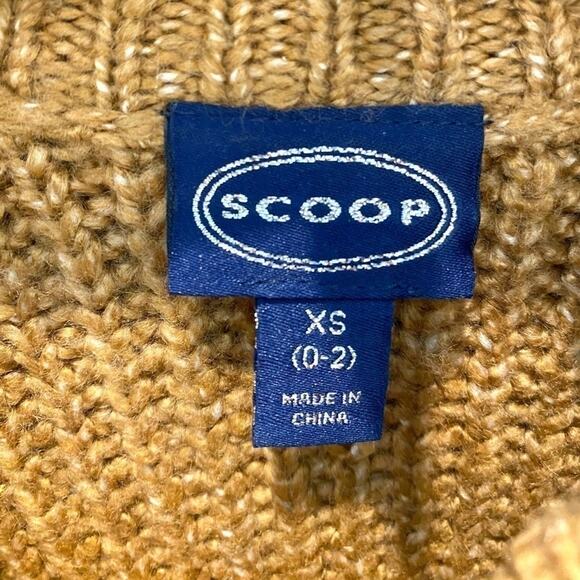 SCOOP | Golden Brown Acrylic Chunky Oversized Boxy Crewneck Sweater | XS - Picture 6 of 8